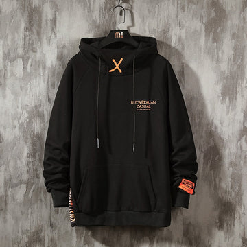 Hoodie Men Pullover Men's Colorblocked Best Quality New Fashion Sweatshirts Mens Patchwork Japanese Retro Hooded